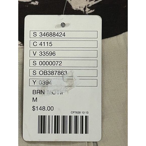 NWT Leifsdottir Linen Medium Collarless Giraffe Print Crop Blazer - Picture 5 of 5